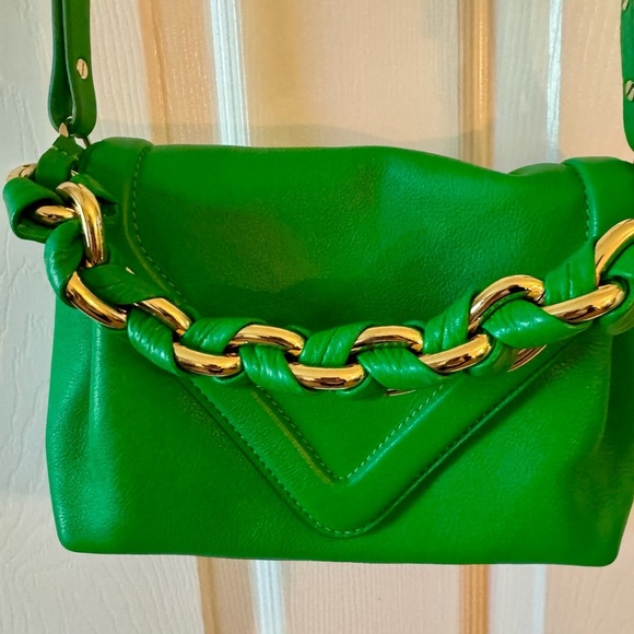 Vince Camuto - Leather Crossbody Bag - Green- NWT- MRSP$178 - Picture 1 of 5